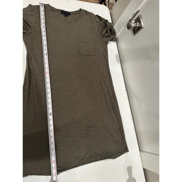 Sanctuary Olive Green Ruched Sleeve Pocket Tunic Dress Womens Size Large - Picture 5 of 6